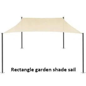 Taisnstūra dārza ēnas bura