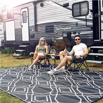 Atgriezeniski RV āra paklāji tūristu paklājiem